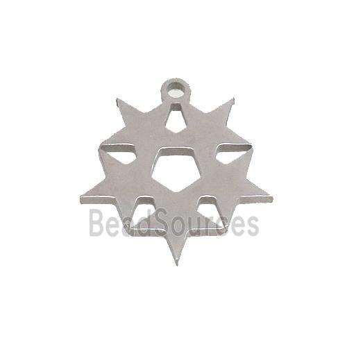 Raw Stainless Steel Star Link Pendant