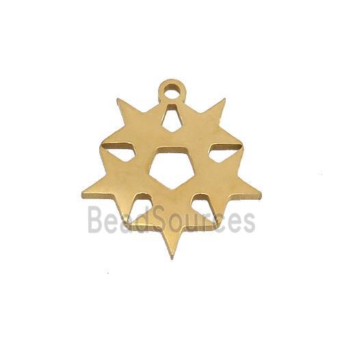 Stainless Steel Star Link Pendant Gold Plated