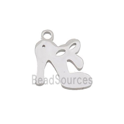 Raw Stainless Steel High-Heel Shoes Charms Pendant