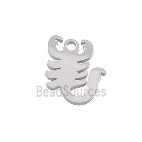 Raw Stainless Steel Scorpion Charms Pendant