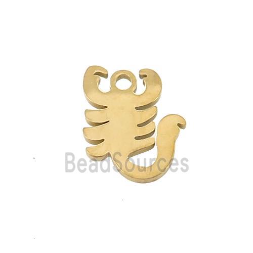 Stainless Steel Scorpion Charms Pendant Gold Plated