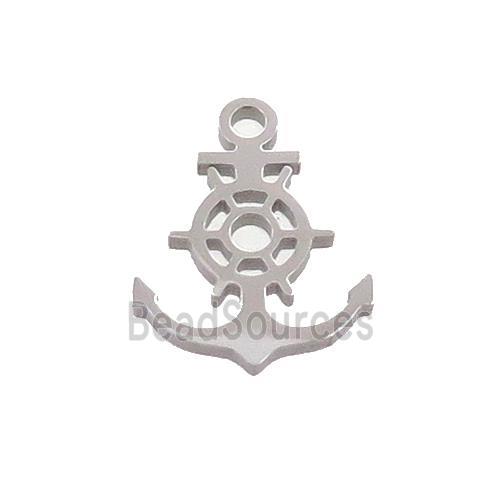 Raw Stainless Steel Anchor Charms Pendant