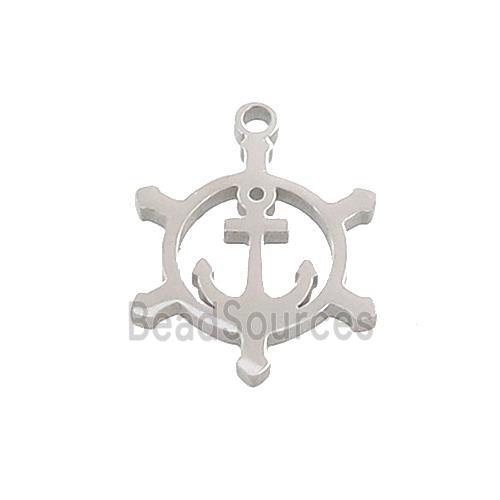 Raw Stainless Steel Anchor Charms Pendant