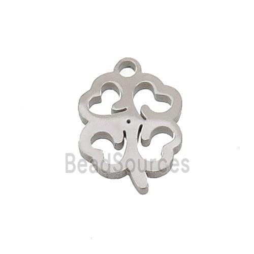 Raw Stainless Steel Flower Pendant