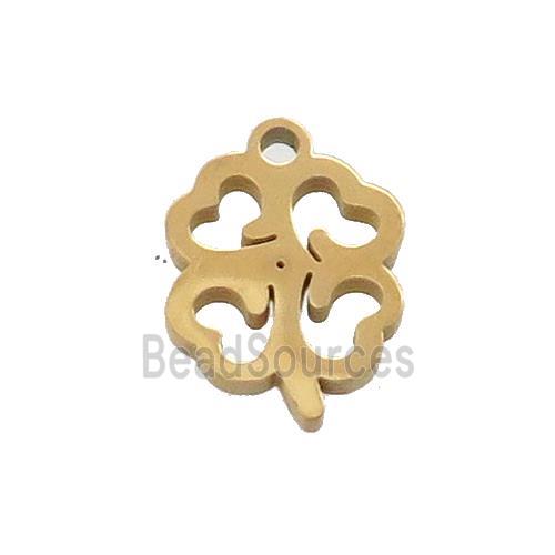 Stainless Steel Flower Pendant Gold Plated