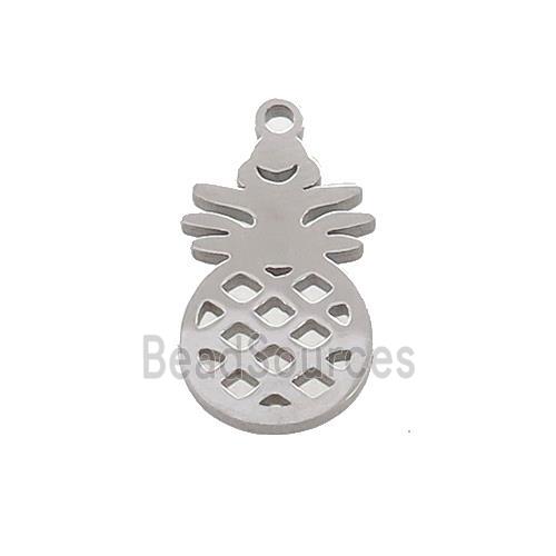 Raw Stainless Steel Pineapple Charms Pendant