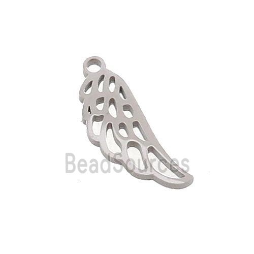 Raw Stainless Steel Angel Wings Charms Pendant