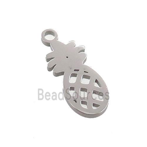 Raw Stainless Steel Pineapple Charms Pendant