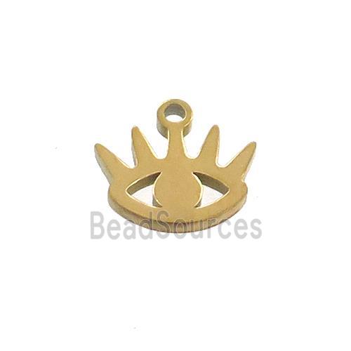 Stainless Steel Eye Charms Pendant Gold Plated