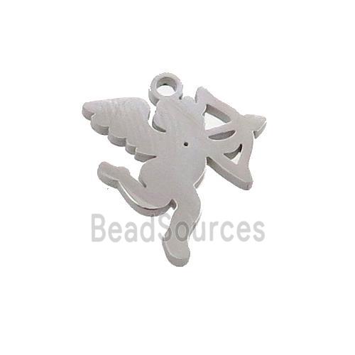 Raw Stainless Steel Cupid Charms Pendant