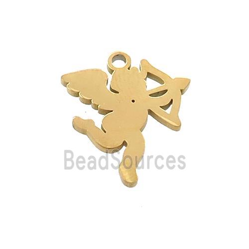 Stainless Steel Cupid Charms Pendant Gold Plated