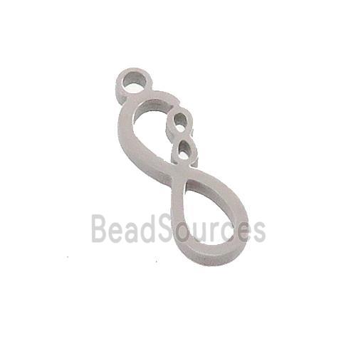 Raw Stainless Steel Infinity Charms Pendant