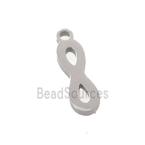 Raw Stainless Steel Infinity Charms Pendant