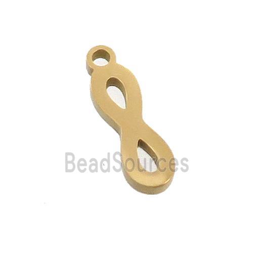 Stainless Steel Infinity Charms Pendant Gold Plated