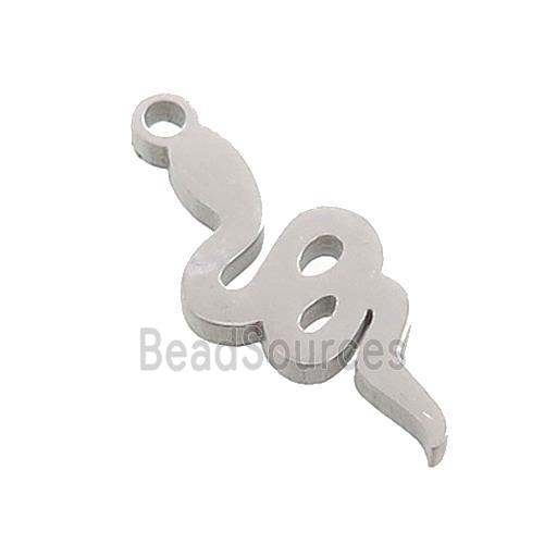 Raw Stainless Steel Snake Charms Pendant