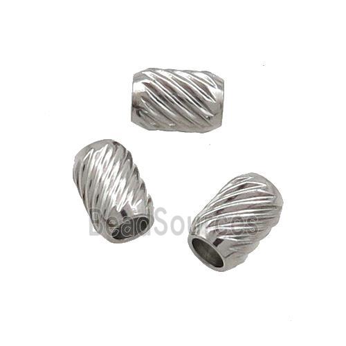 Raw Stainless Steel Tube Beads Large Hole