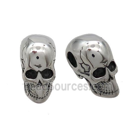 Stainless Steel Skull Charms Pendant Antique Silver