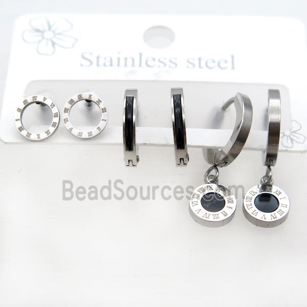 Raw Stainless Steel Earrings