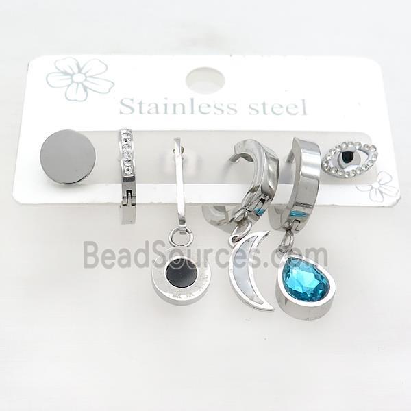 Raw Stainless Steel Earrings