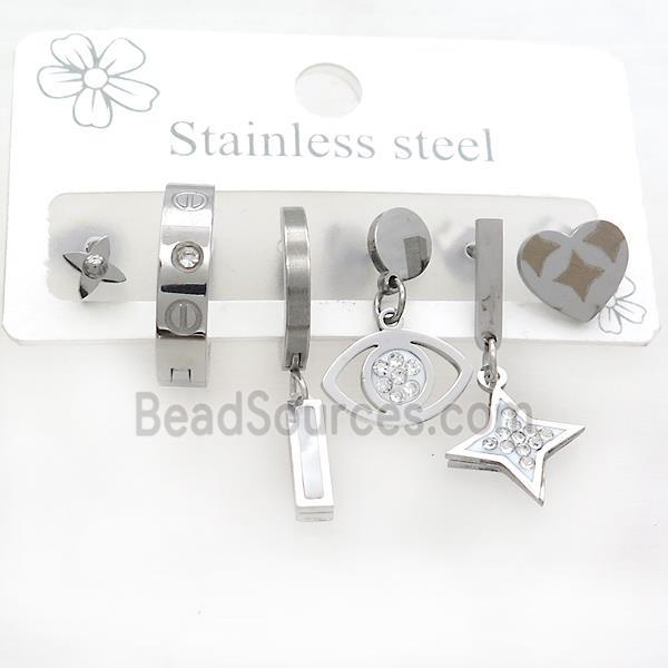 Raw Stainless Steel Earrings