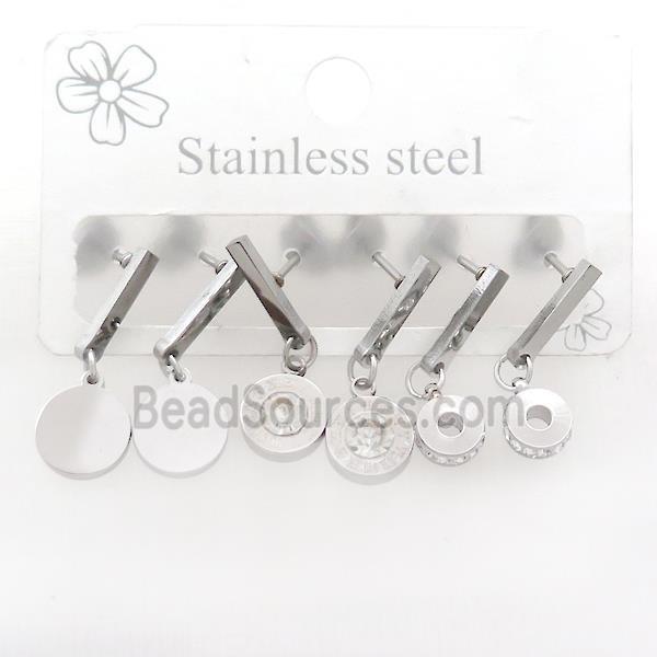 Raw Stainless Steel Earrings