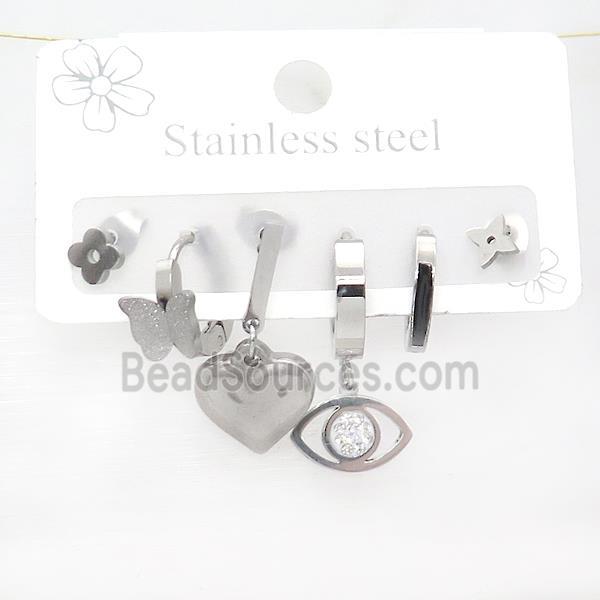 Raw Stainless Steel Earrings