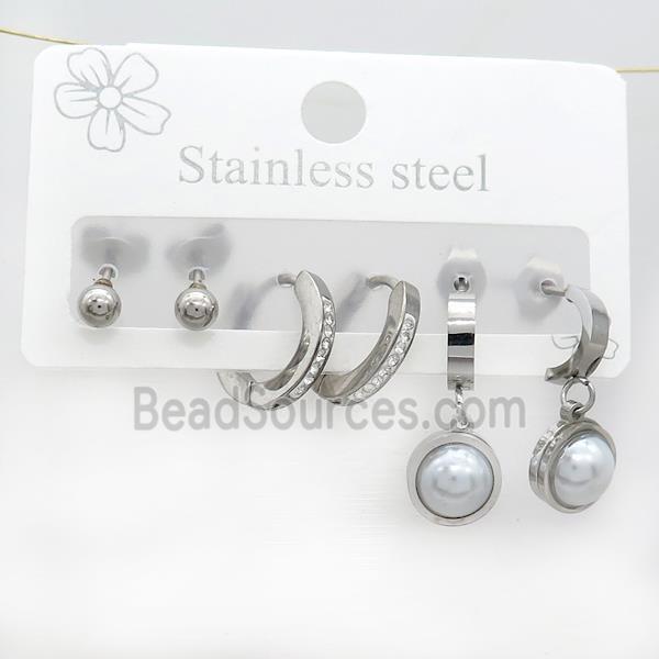 Raw Stainless Steel Earrings