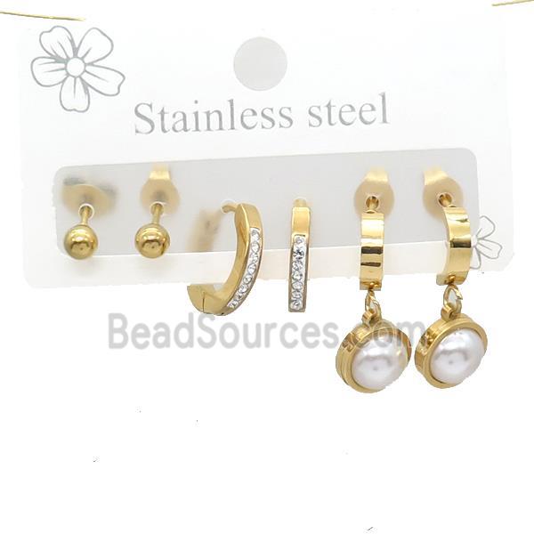 Stainless Steel Earrings Gold Plated