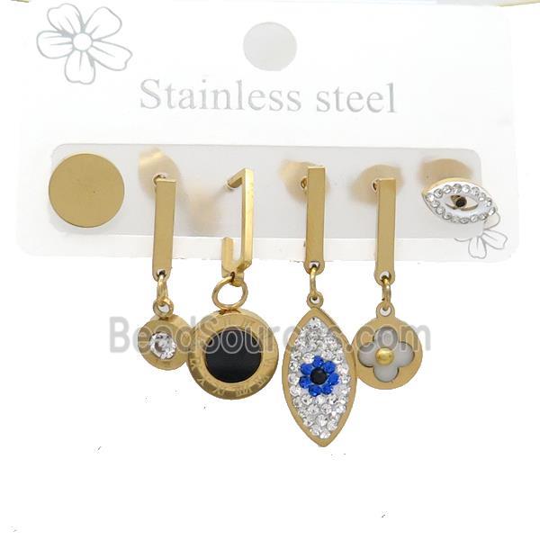 Stainless Steel Earrings Gold Plated