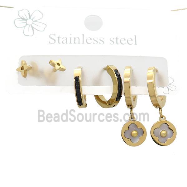 Stainless Steel Earrings Gold Plated