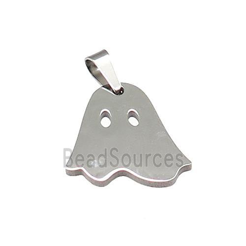 Raw Stainless Steel Pendant Halloween Ghost