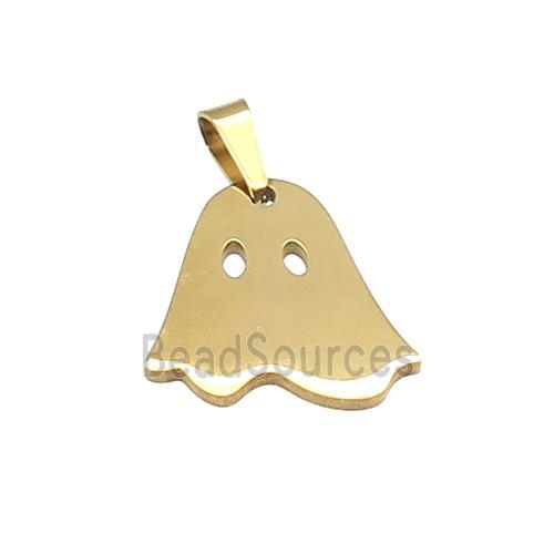 Stainless Steel Pendant Halloween Ghost Gold Plated