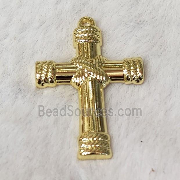 Stainless Steel Cross Pendant Gold Plated