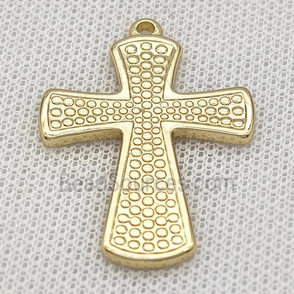 Stainless Steel Cross Pendant Gold Plated