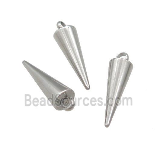 Raw Stainless Steel Bullet Pendulum Pendant