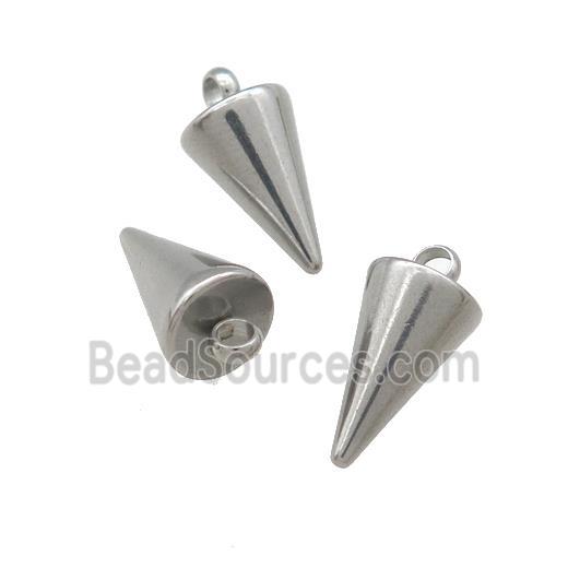 Raw Stainless Steel Bullet Pendulum Pendant