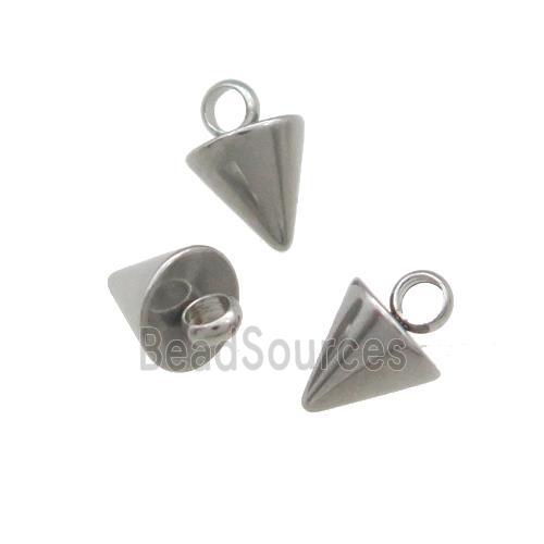 Raw Stainless Steel Pendulum Pendant Bullet