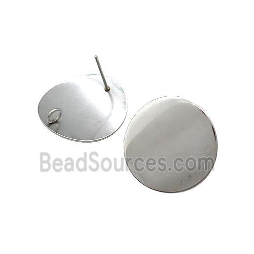 Raw Stainless Steel Stud Earrings