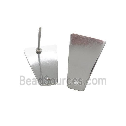 Raw Stainless Steel Stud Earring