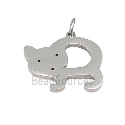 Cats Charms Stainless Steel Pendant Raw