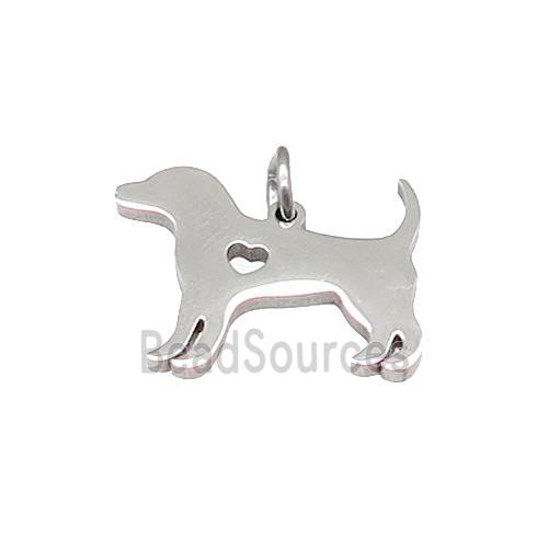 Dog Charms Stainless Steel Pendant Raw