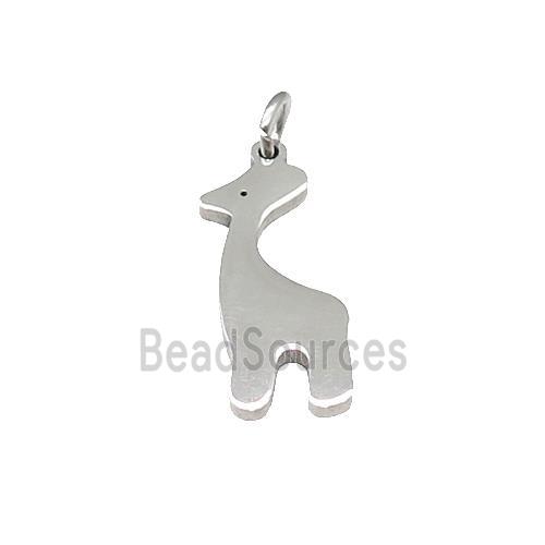 Giraffee Charms Stainless Steel Pendant Raw