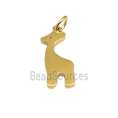 Giraffee Charms Stainless Steel Pendant Gold