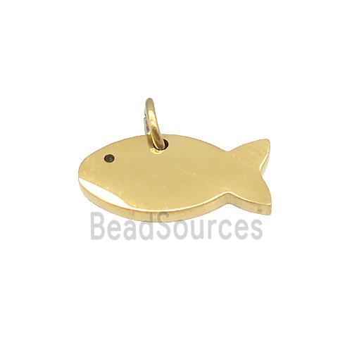 Stainless Steel Fish Pendant Gold Plated