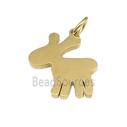 Deer Charms Stainless Steel Pendant Gold Plated