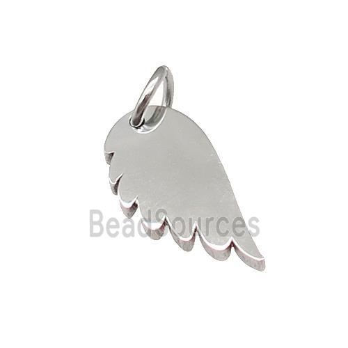 Angel Wings Charms Raw Stainless Steel Pendant