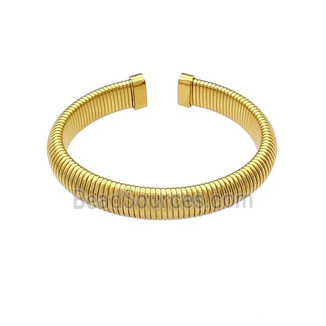 Stainless Steel Bangle Gold Plated