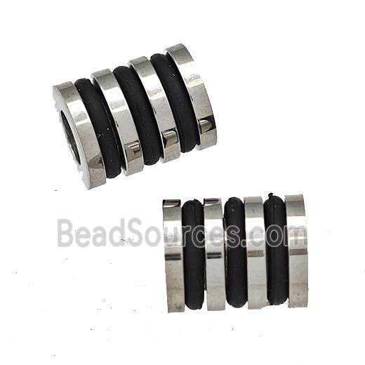 Raw Stainless Steel Tube Beads Large Hole