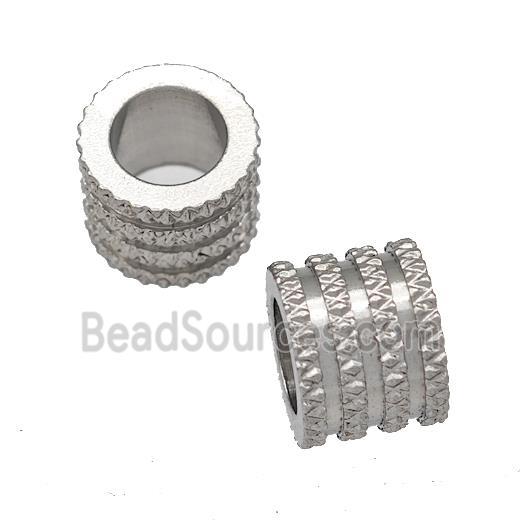 Raw Stainless Steel Tube Beads Large Hole