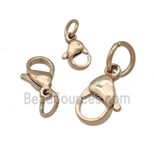 Stainless Steel Lobster Clasp Lt.gold Plated